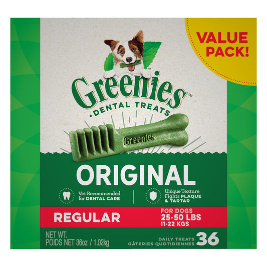 Greenies™ Adult Regular Dog Dental Treats - Natural, Oral Health, Original
