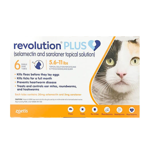 Revolution Plus for Cats 5.6-11 lbs Orange - 6 Month Supply